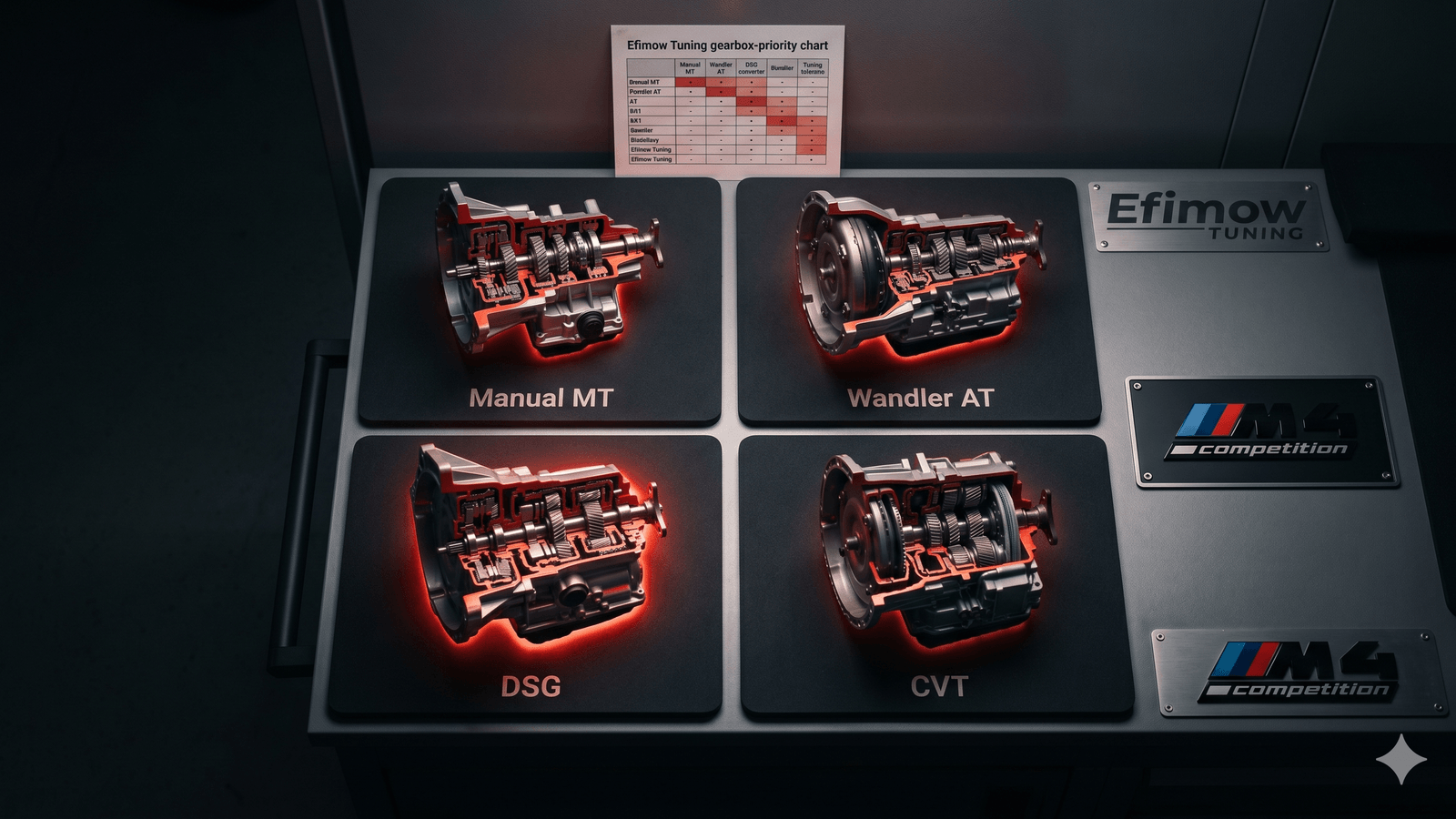 Das Getriebe als Bremse: MT, AT, DSG und CVT im Vergleich
