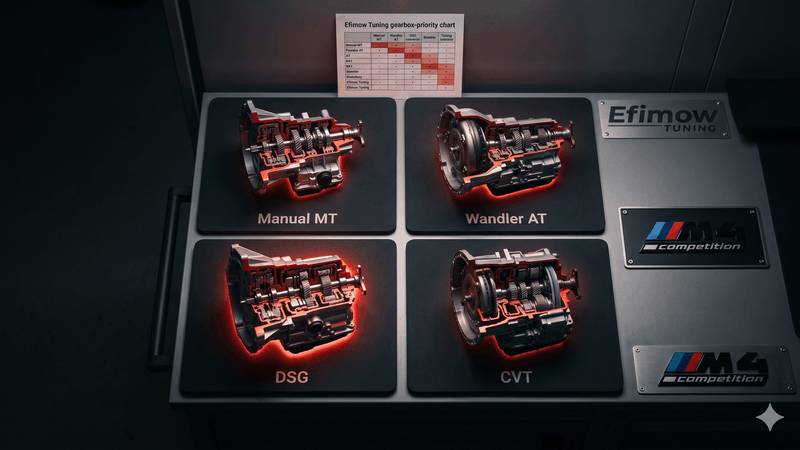 The Transmission as the Limiter: MT, AT, DSG, and CVT Compared for Tuning
